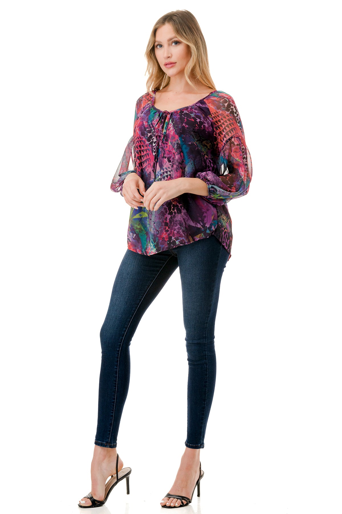 JANE FRONT KEY HOLE TOP (PANTASY)- VT3170