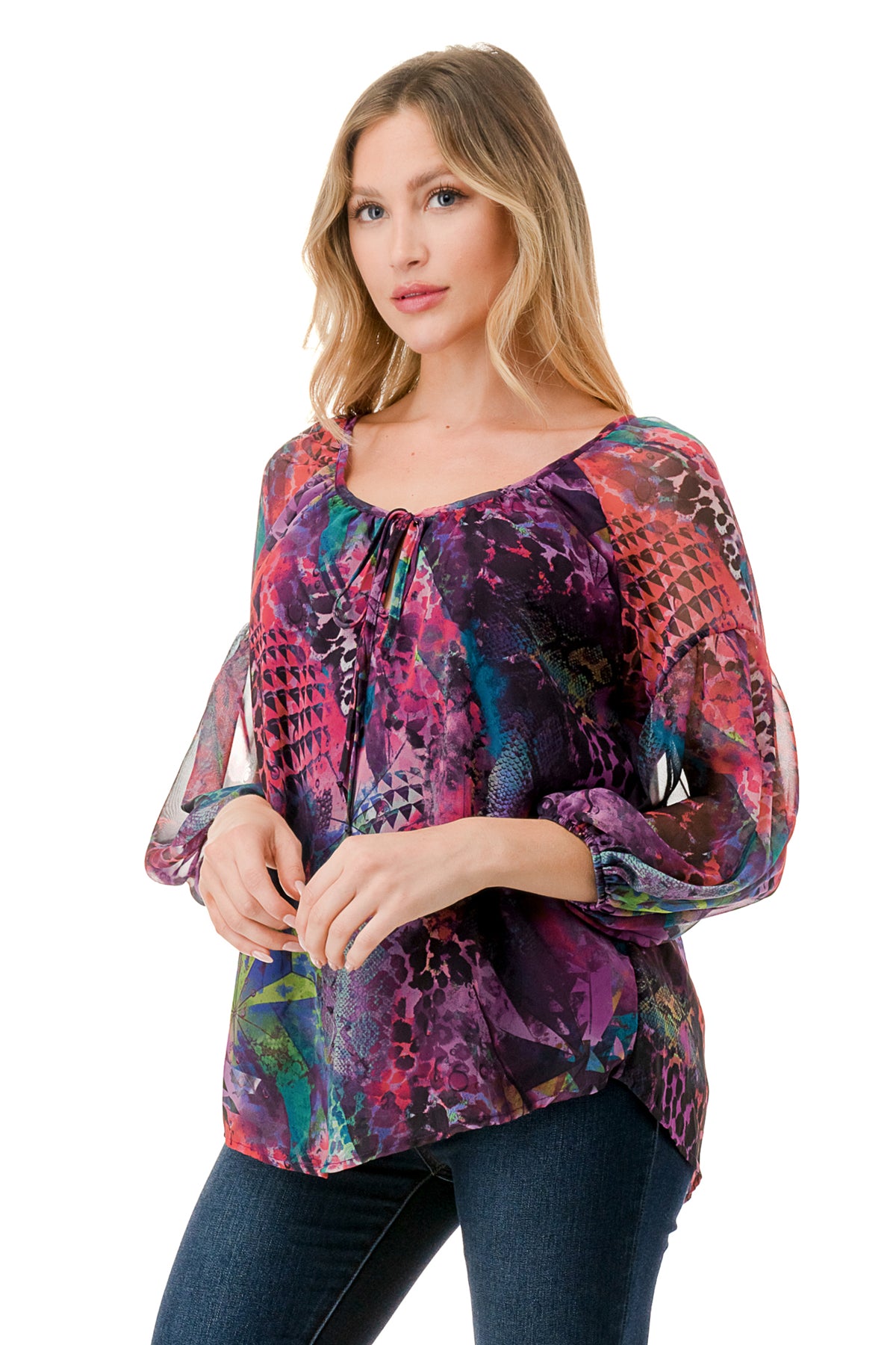 JANE FRONT KEY HOLE TOP (PANTASY)- VT3170