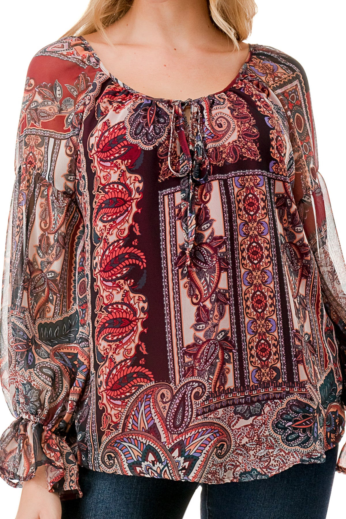 ALILE FRONT TIE TOP (FALL IN LOVE)- VT3193