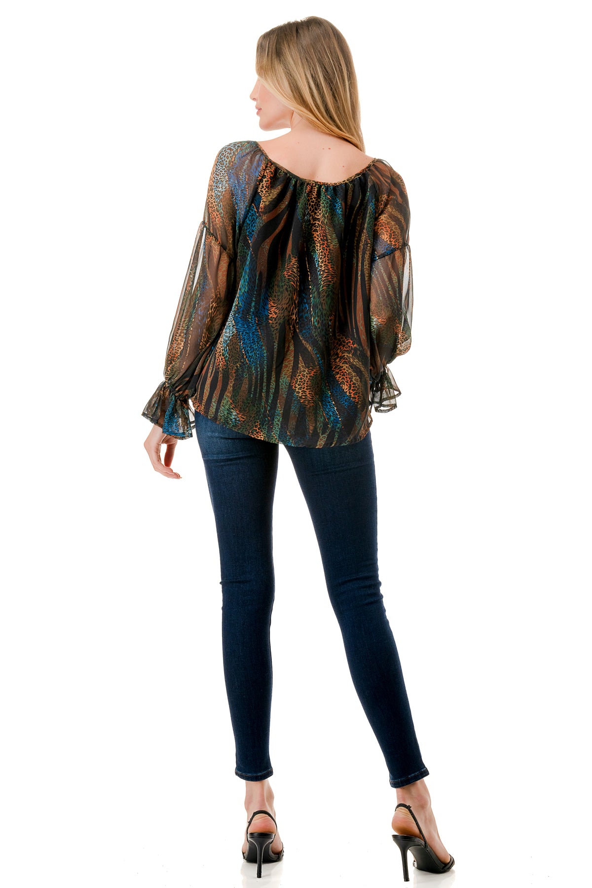 ALILE FRONT TIE TOP (FALL ZEBRA)- VT3193