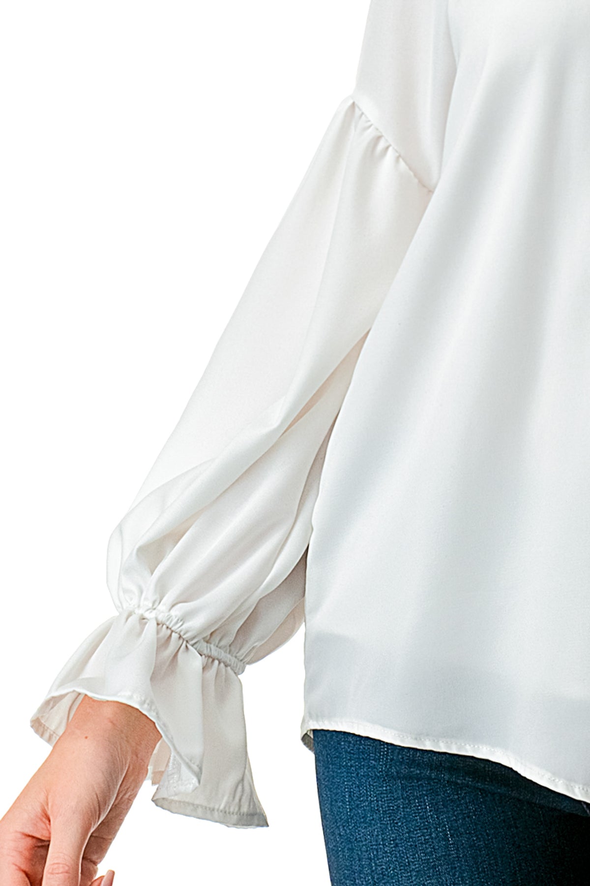 ALILE FRONT TIE TOP (WHITE)- VT3193