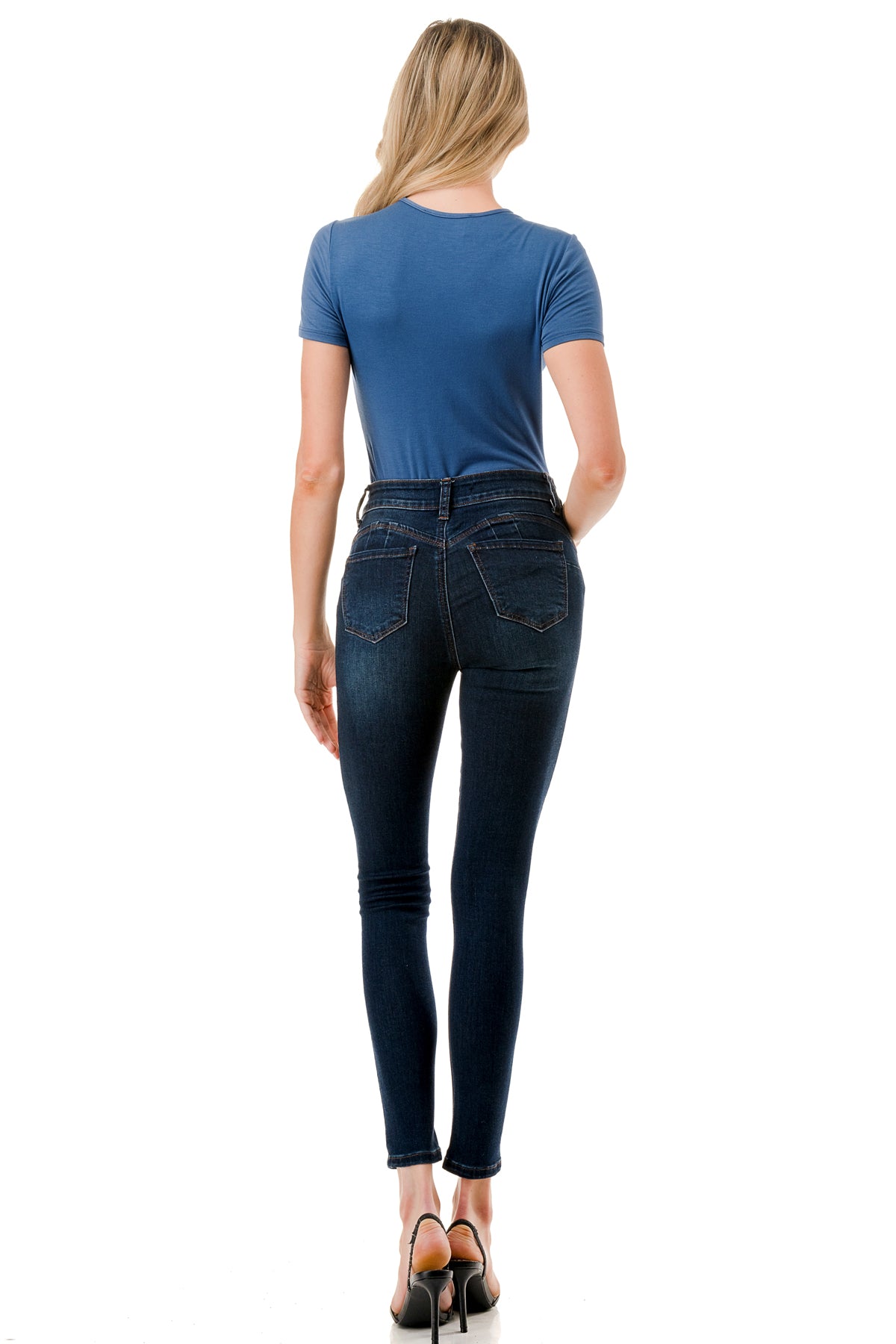 OLIVIA CROSS CAP SLEEVETOP (INDIGO)- VT3330