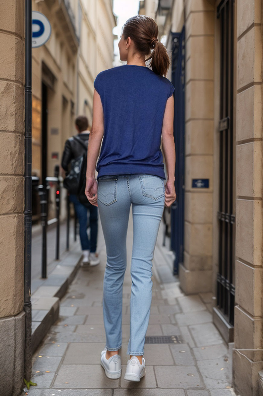 JENNY STARFISH TOP (INDIGO)-VT3404