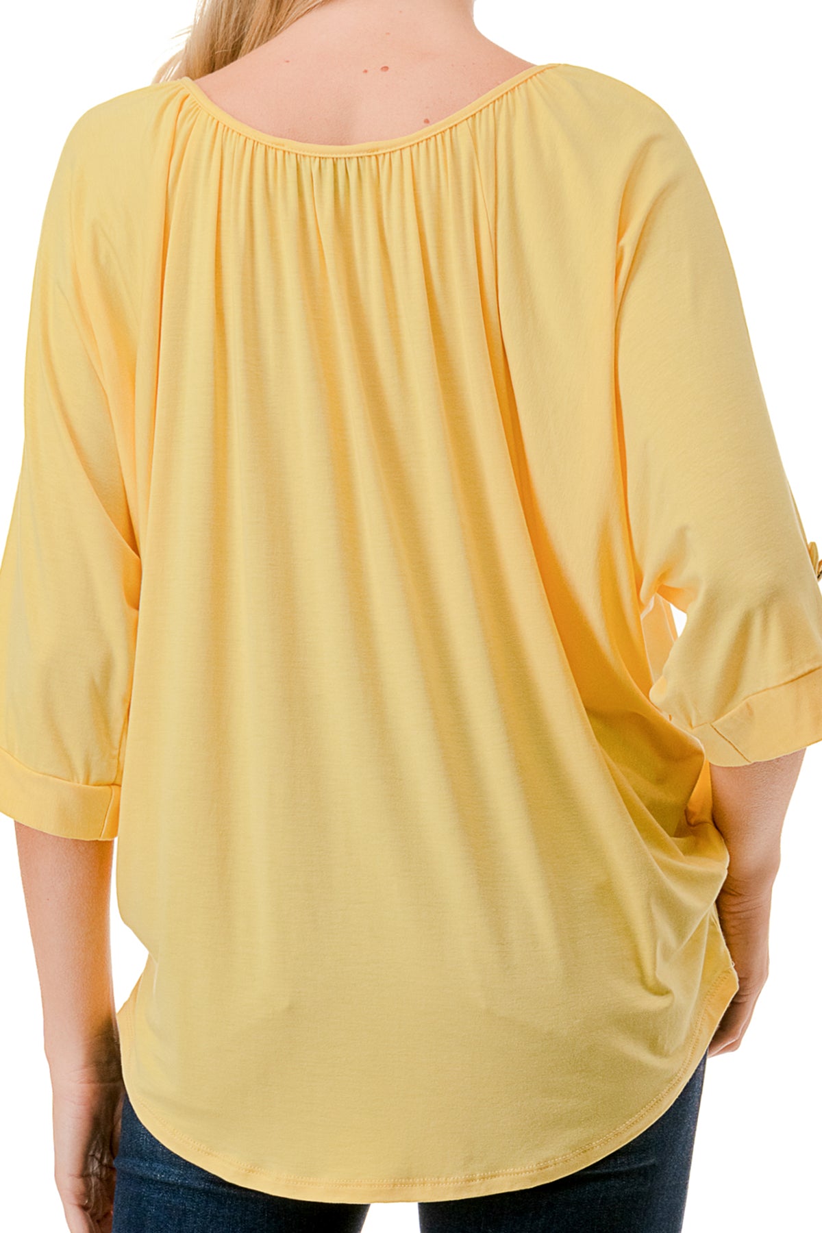 JOLIE BUTTON TOP (YELLOW)- VT7268