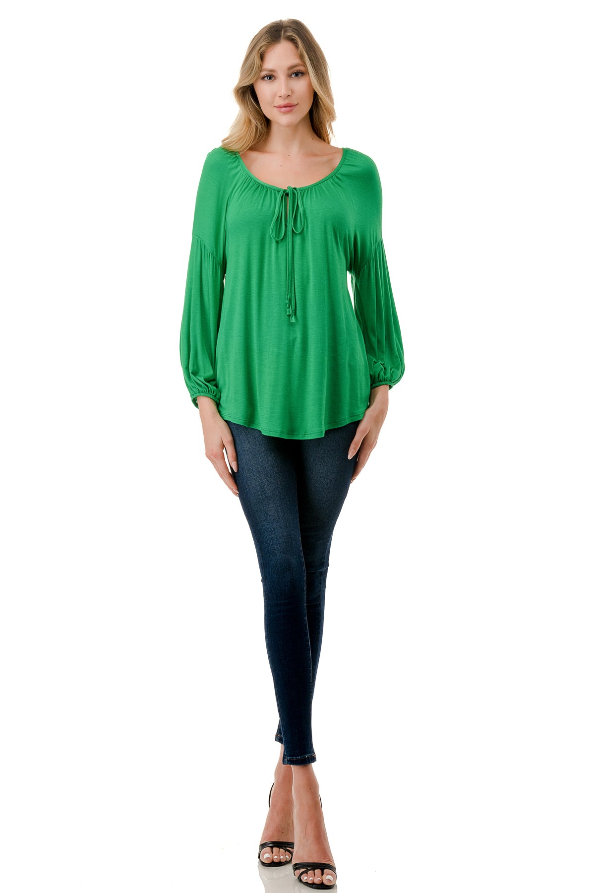 TRISH BLOUSE (GREEN)-VT7833