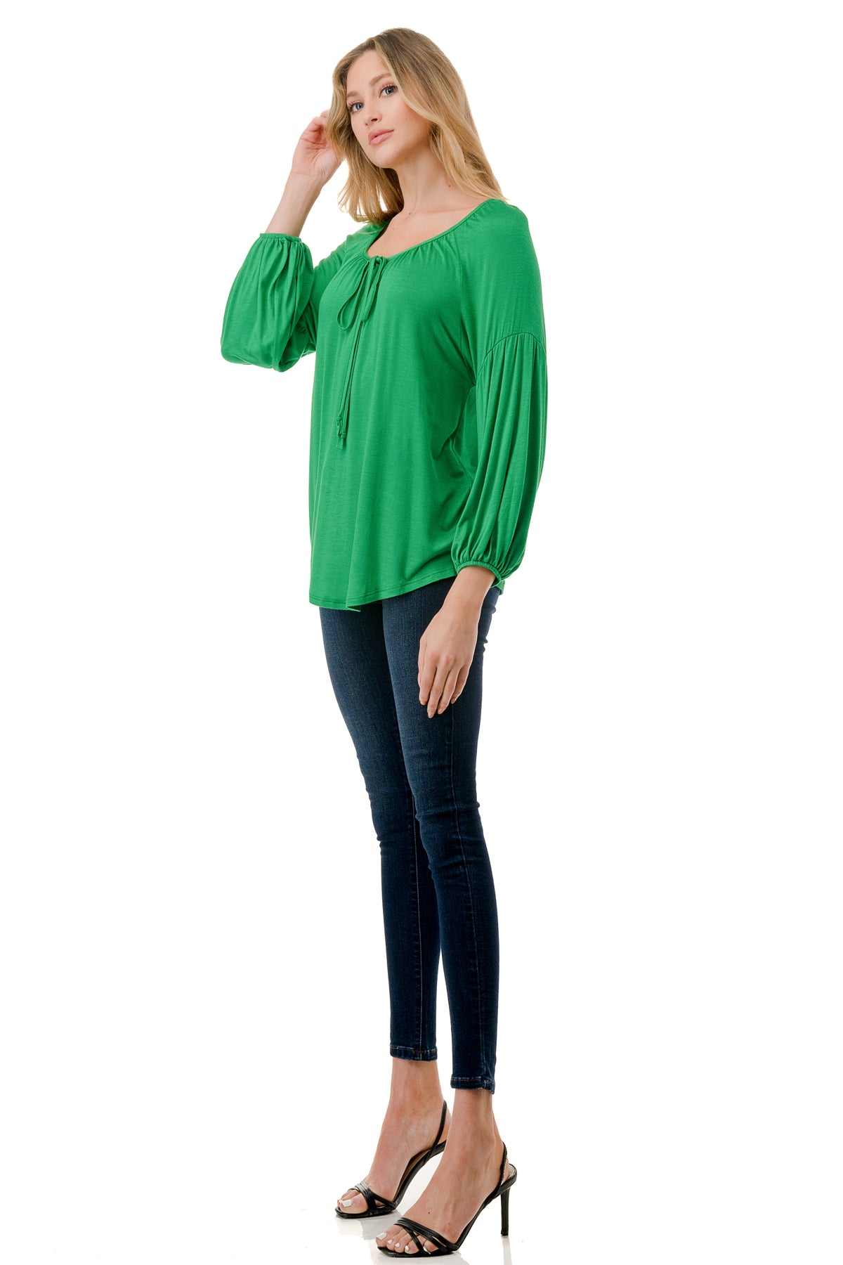 TRISH BLOUSE (GREEN)-VT7833