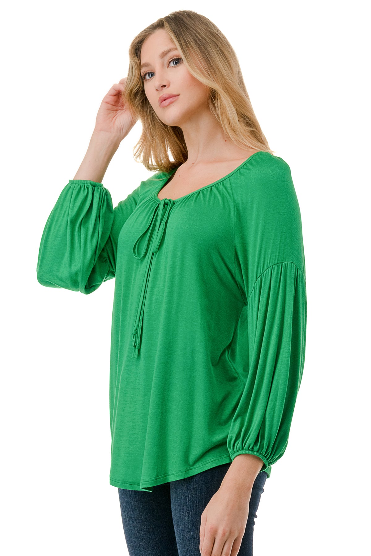 TRISH BLOUSE (GREEN)-VT7833