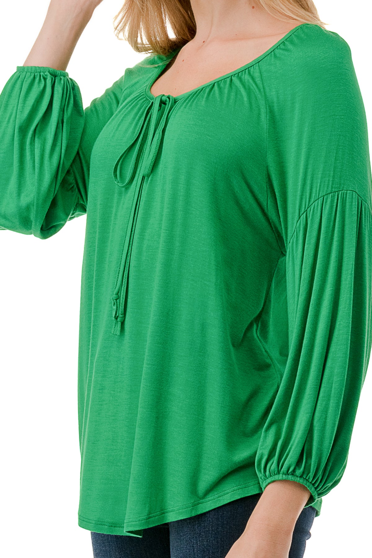 TRISH BLOUSE (GREEN)-VT7833