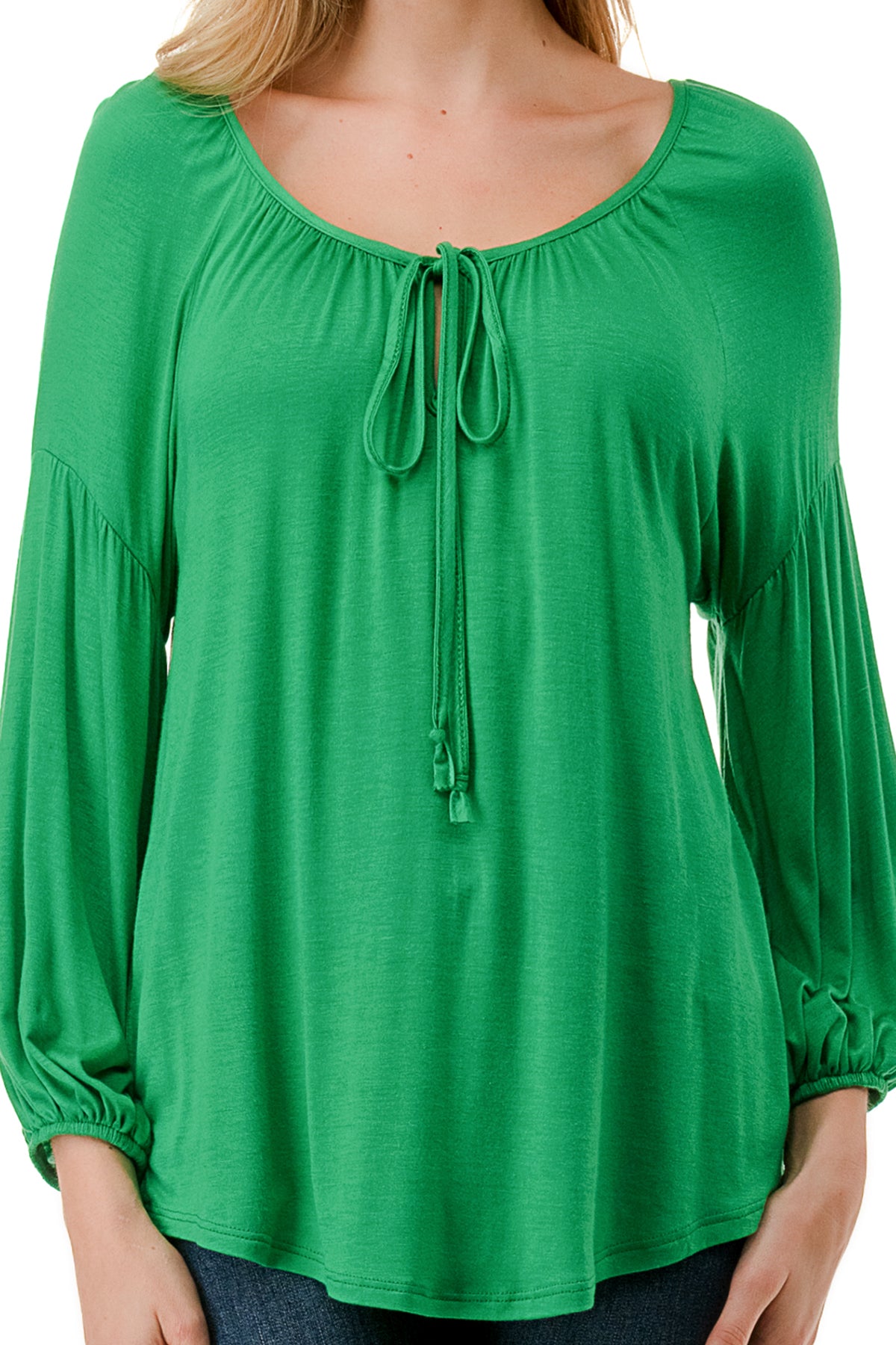 TRISH BLOUSE (GREEN)-VT7833