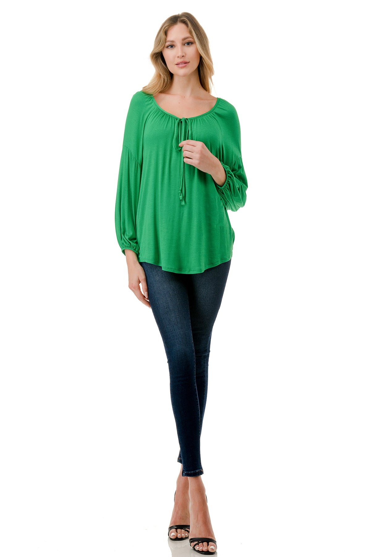 TRISH BLOUSE (GREEN)-VT7833