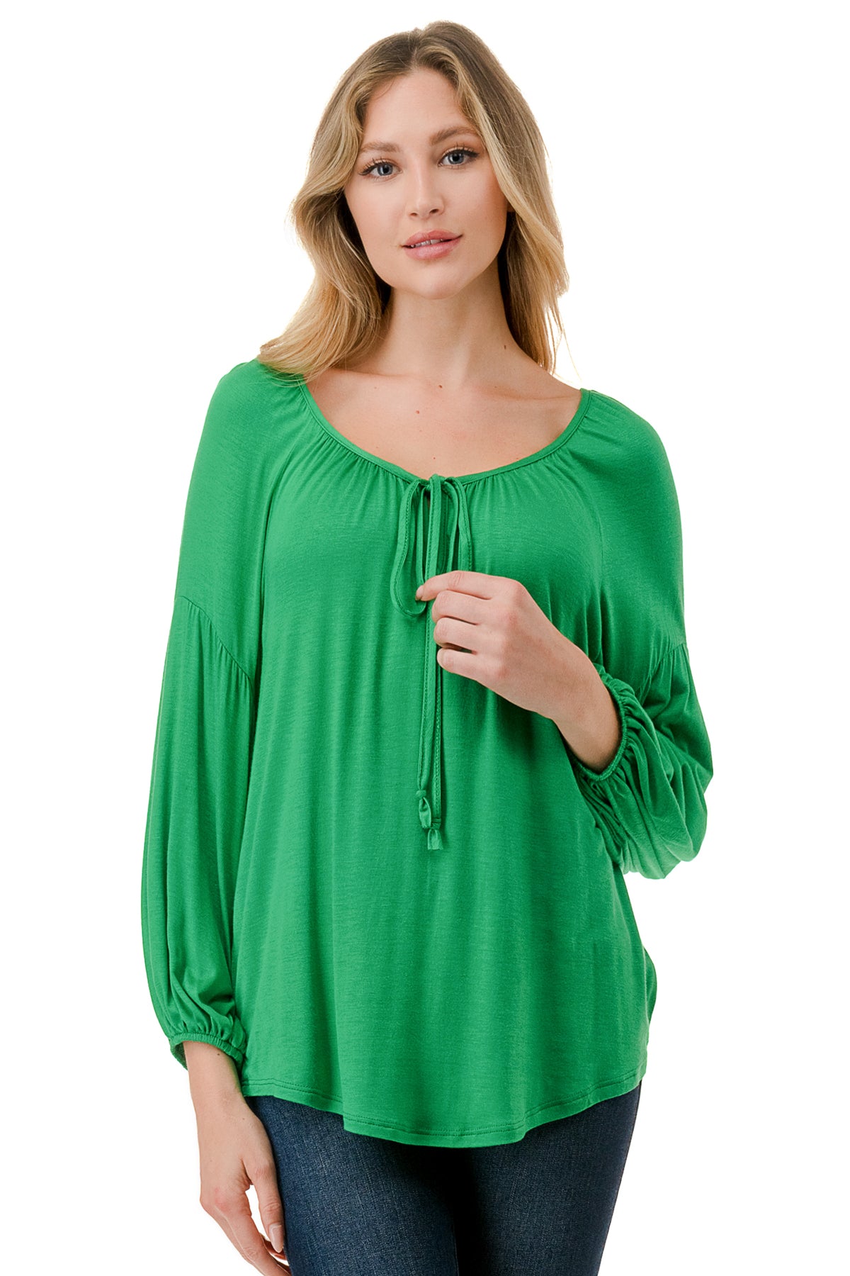 TRISH BLOUSE (GREEN)-VT7833