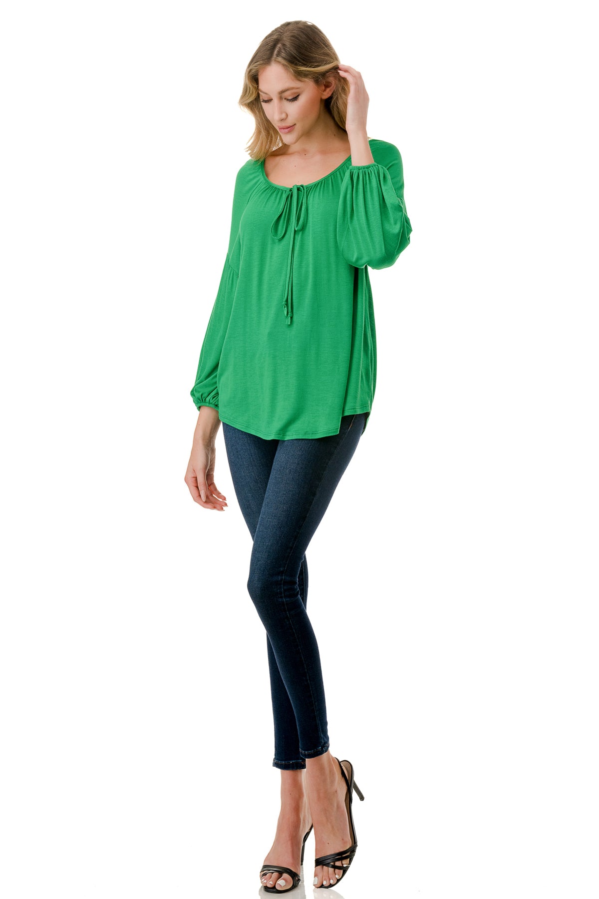 TRISH BLOUSE (GREEN)-VT7833