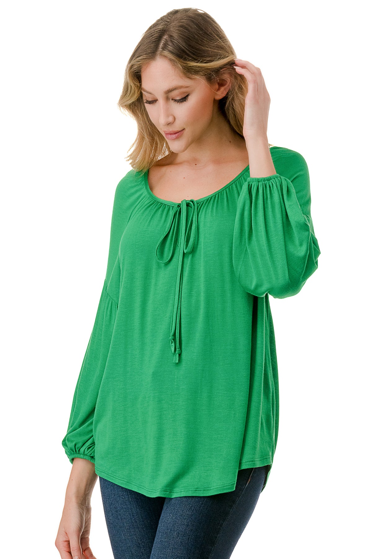 TRISH BLOUSE (GREEN)-VT7833