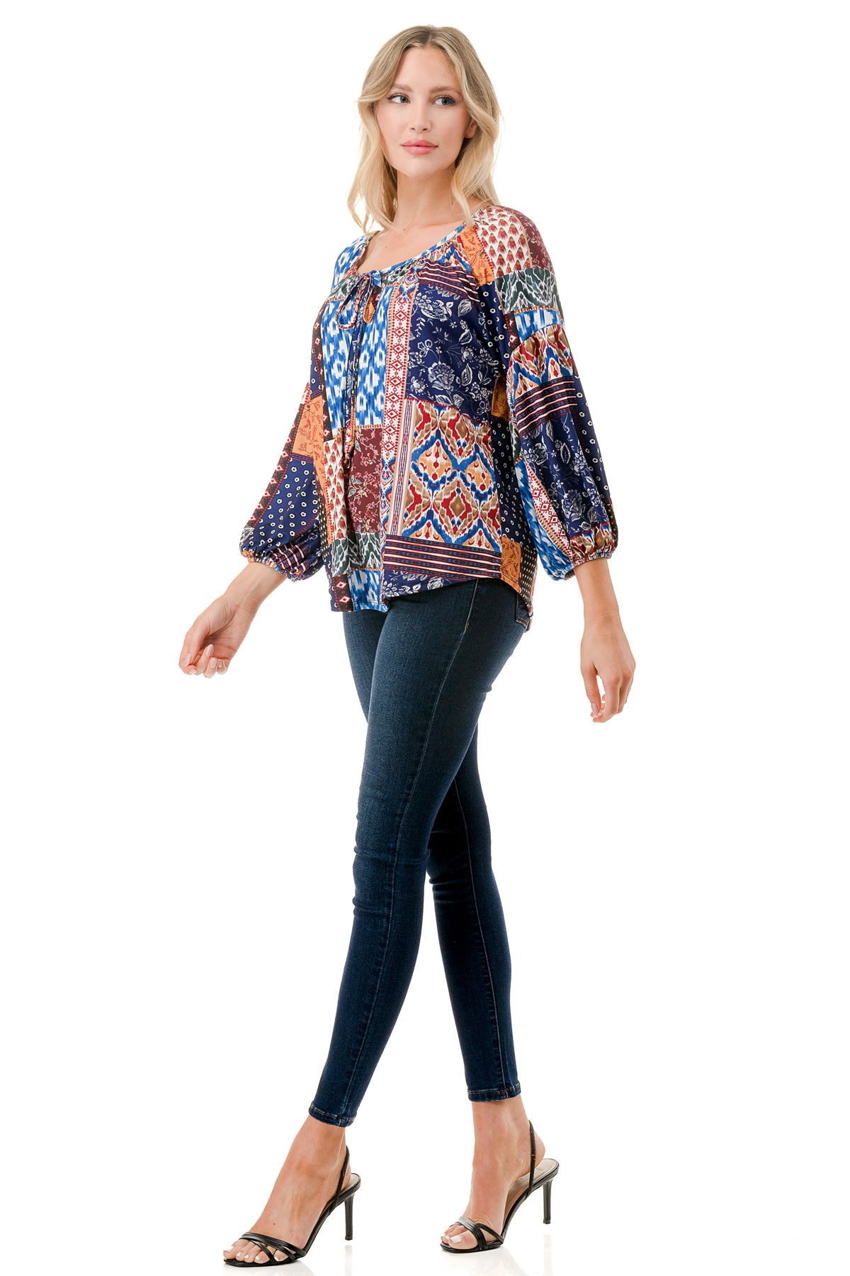 TRISH BLOUSE (MULTI BOHEMIAN)-VT7833