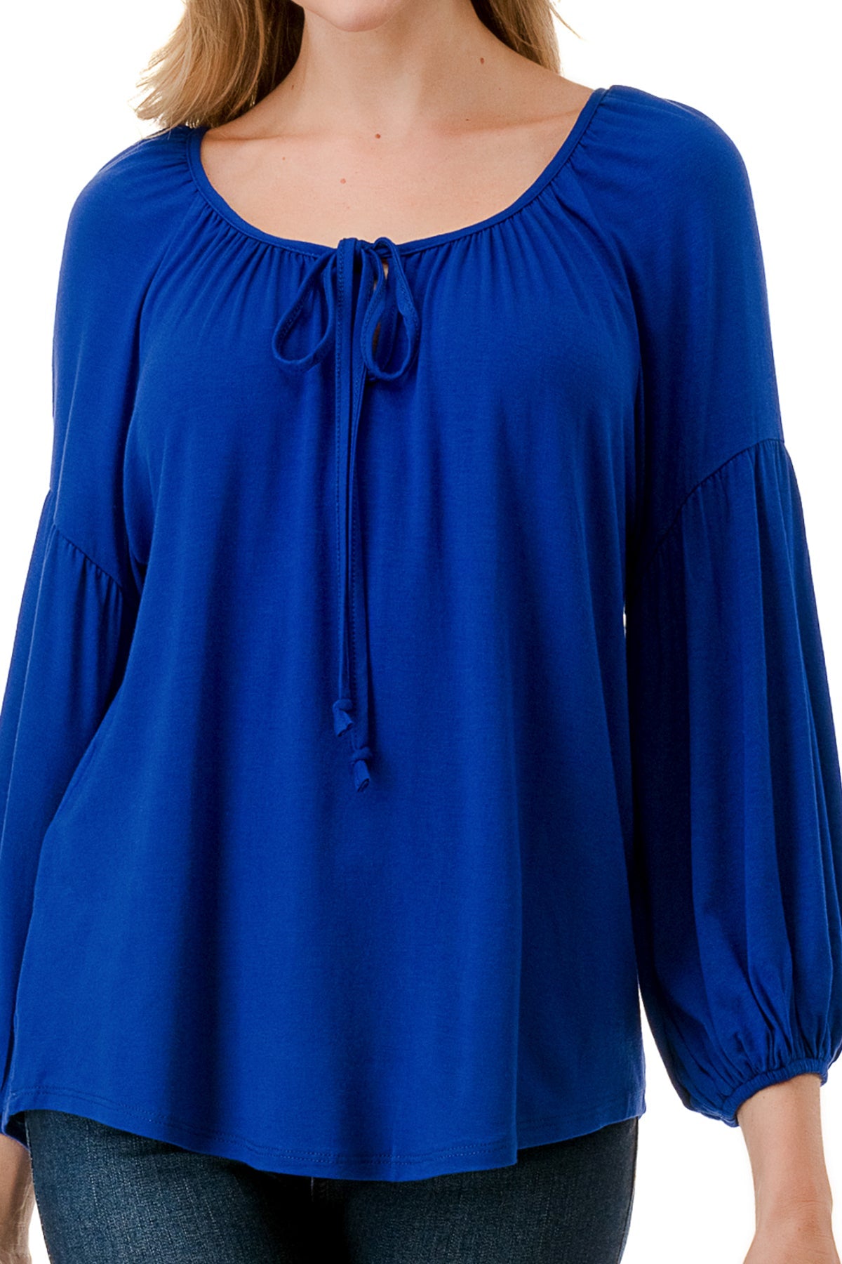 TRISH BLOUSE (ROYAL BLUE)-VT7833