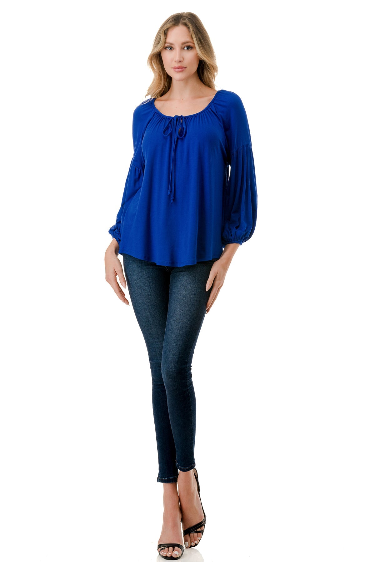 TRISH BLOUSE (ROYAL BLUE)-VT7833