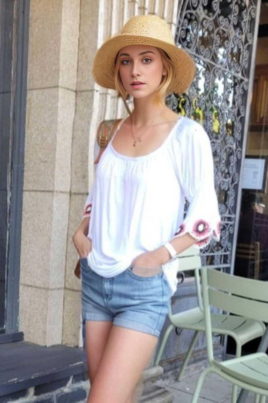 ASHLEY OFF SHOULDER TOP (WHITE)- VT9176