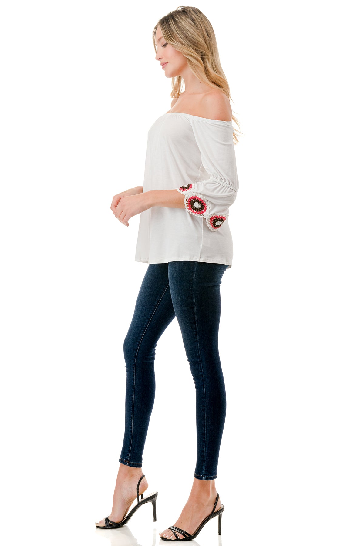 ASHLEY OFF SHOULDER TOP (WHITE)- VT9176