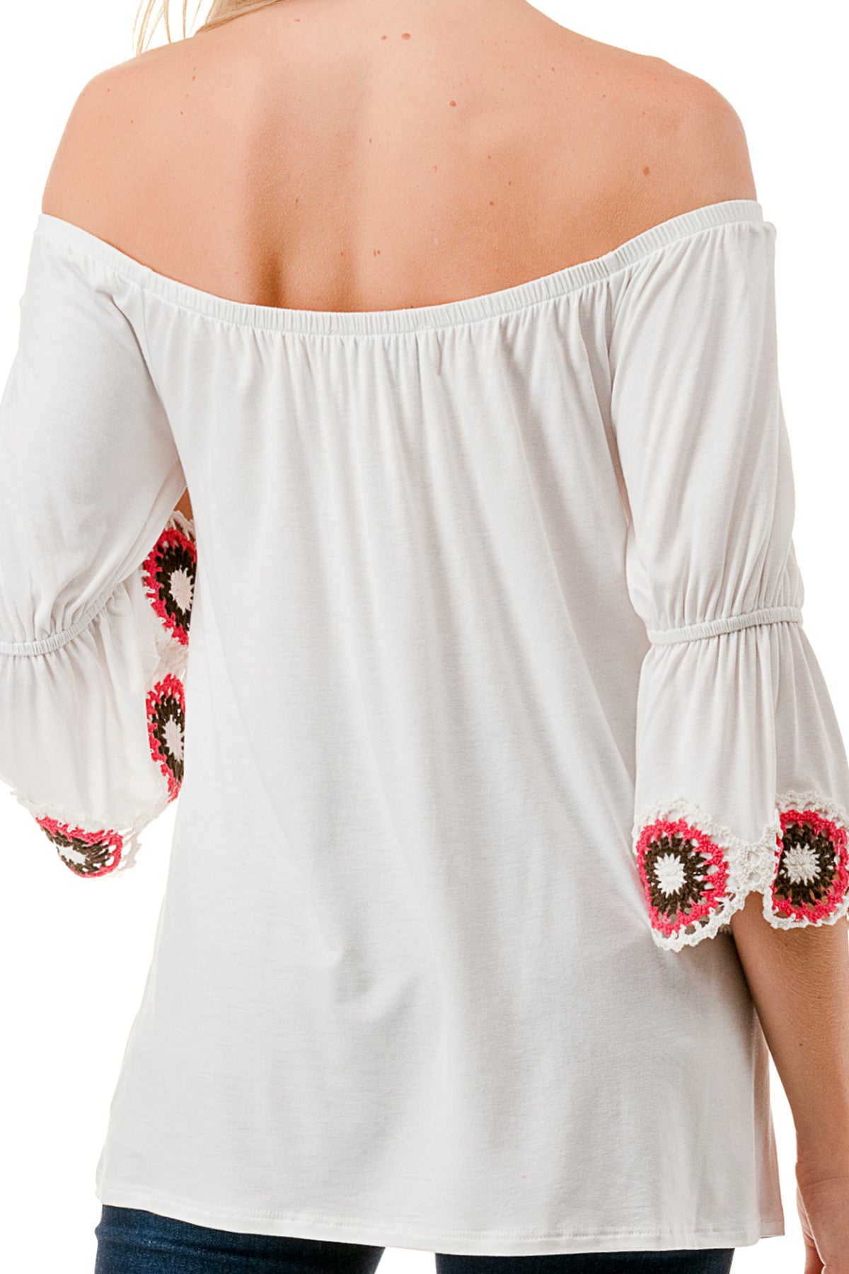 ASHLEY OFF SHOULDER TOP (WHITE)- VT9176