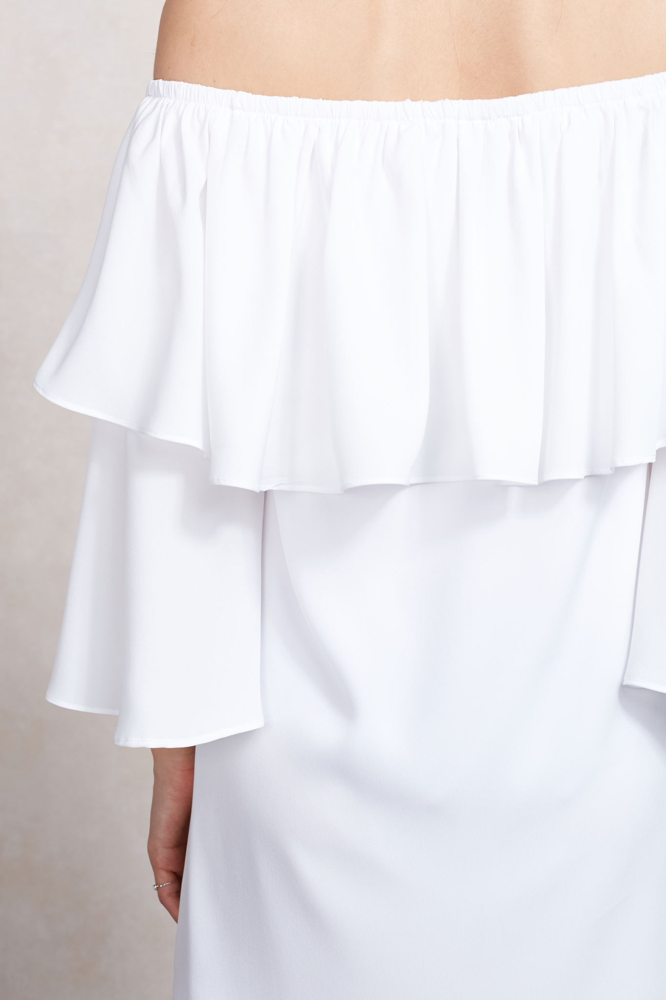 CLIO OFF SHOULDER DRESS (WHITE)-VD1686