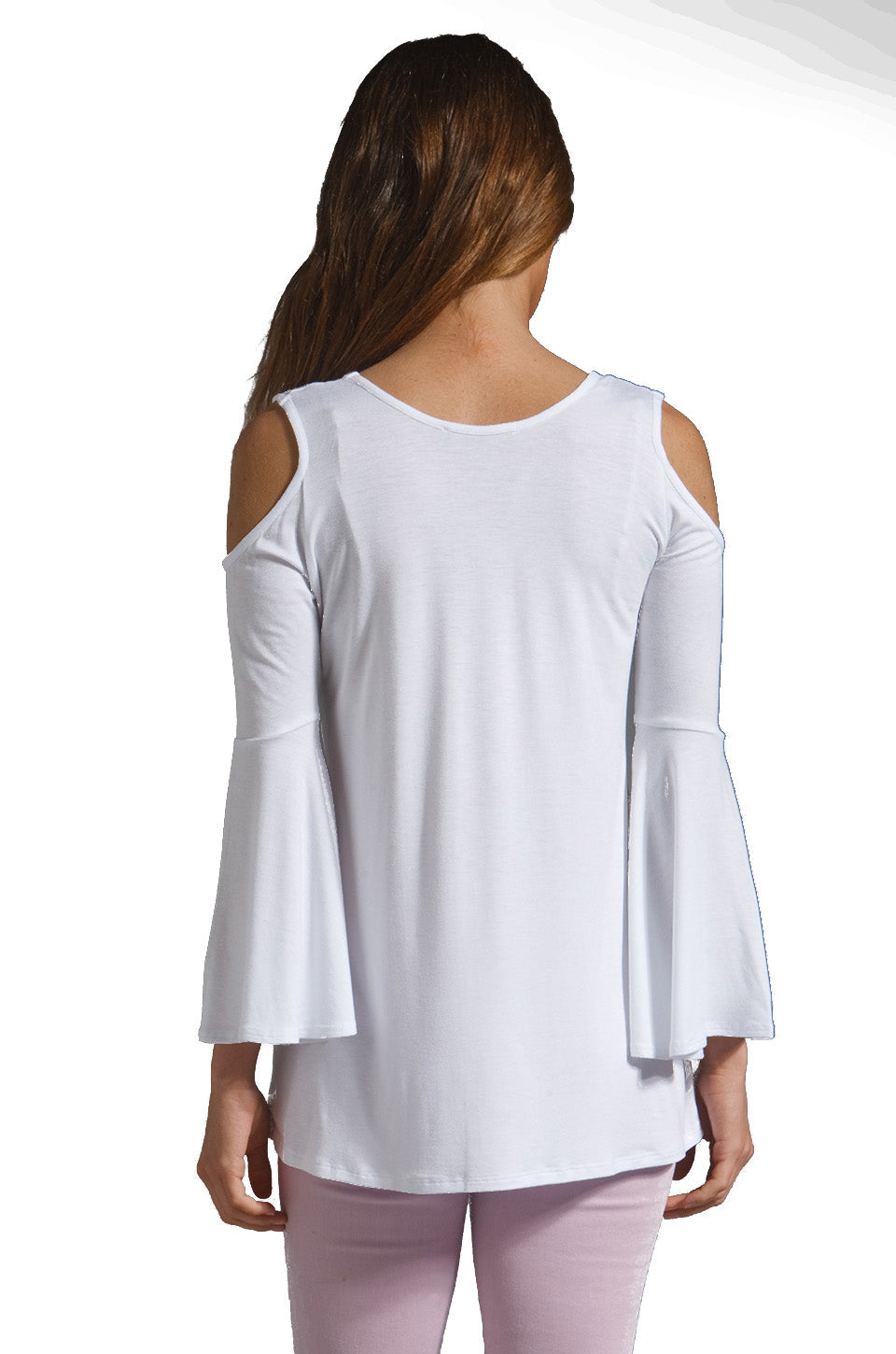Brenda Bell Sleeve Top (White)-JT7365