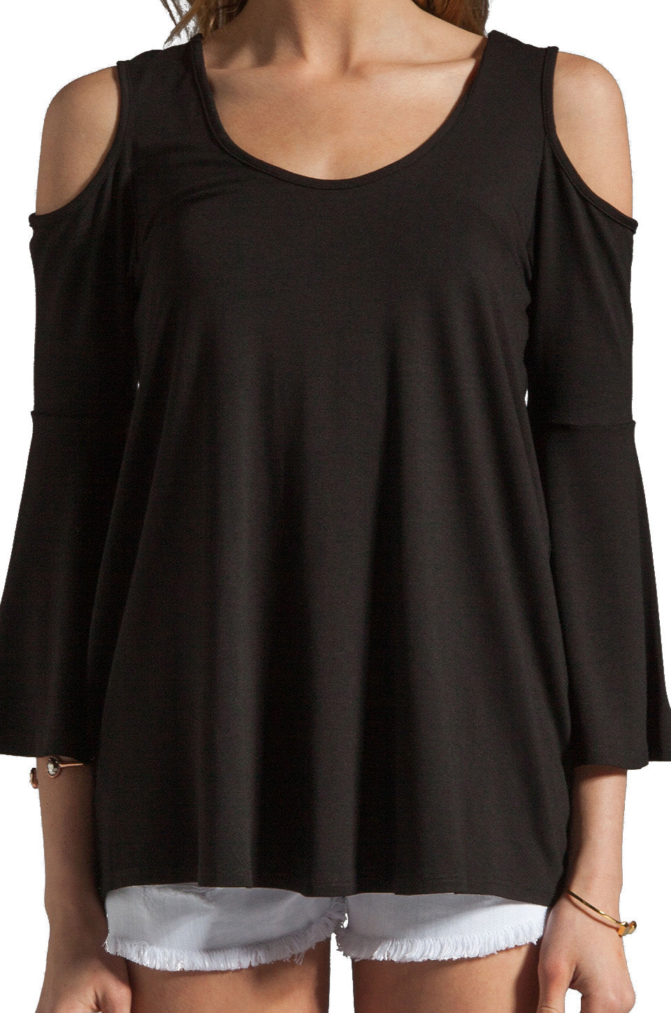 Brenda Bell Sleeve Top (BLACK) -JT7365