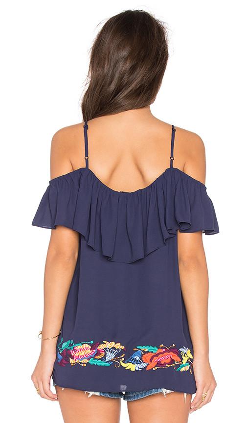 Ulla Ruffle Cami (NAVY)-CVT1204