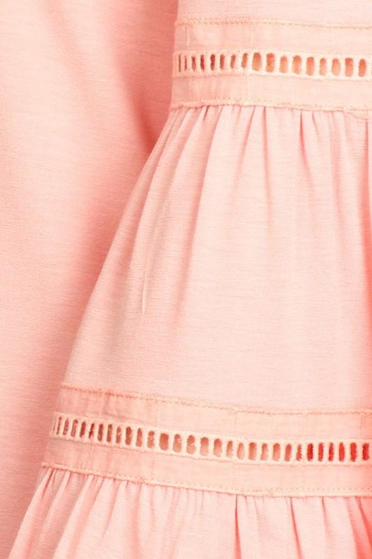 LUANA OFF THE SHOULDER DRESS (CORAL)- VD1766