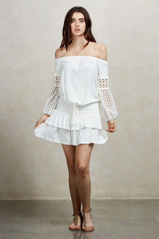 NATHASHA OFF THE SHOULDER TOP (Off White)-VT1821