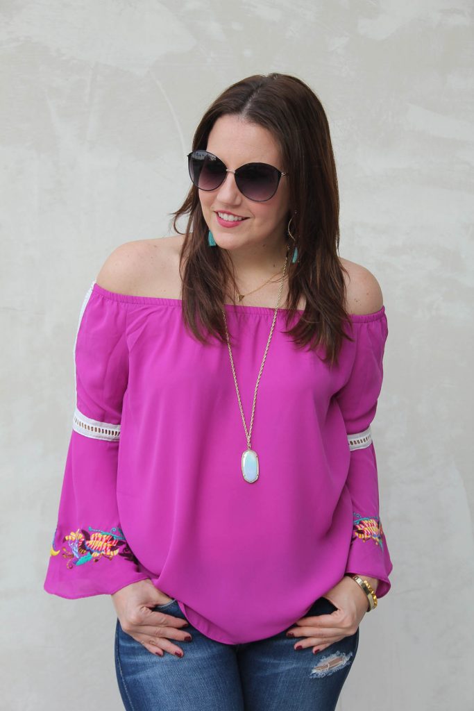ULLA OFF SHOULDER TOP(MAGENTA)-CVT1203