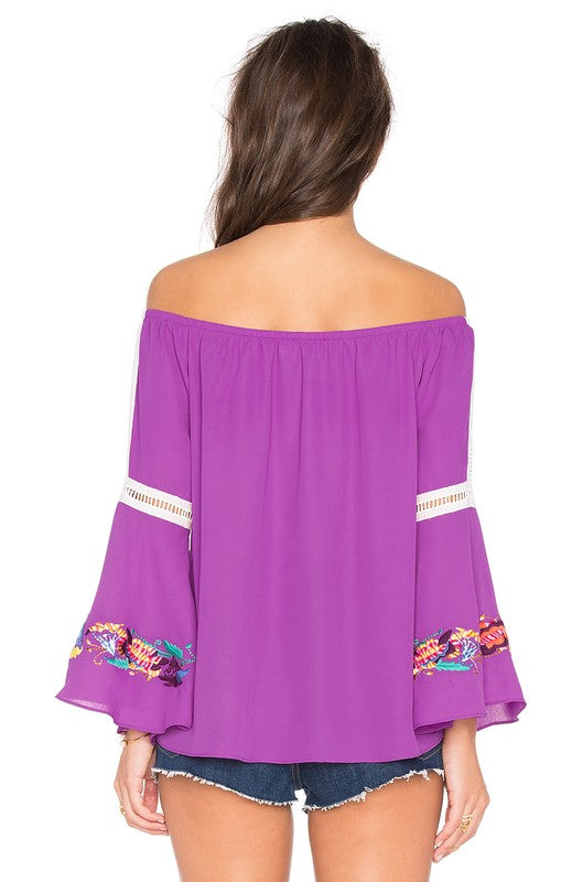 ULLA OFF SHOULDER TOP(MAGENTA)-CVT1203