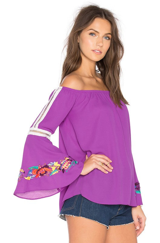 ULLA OFF SHOULDER TOP(MAGENTA)-CVT1203