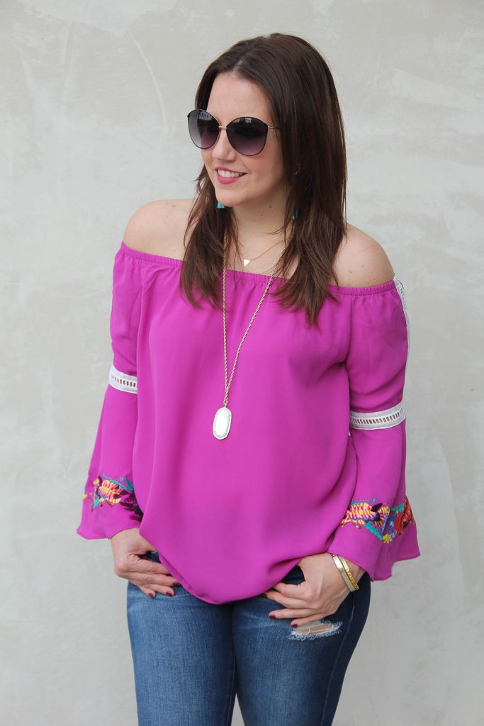 ULLA OFF SHOULDER TOP(MAGENTA)-CVT1203