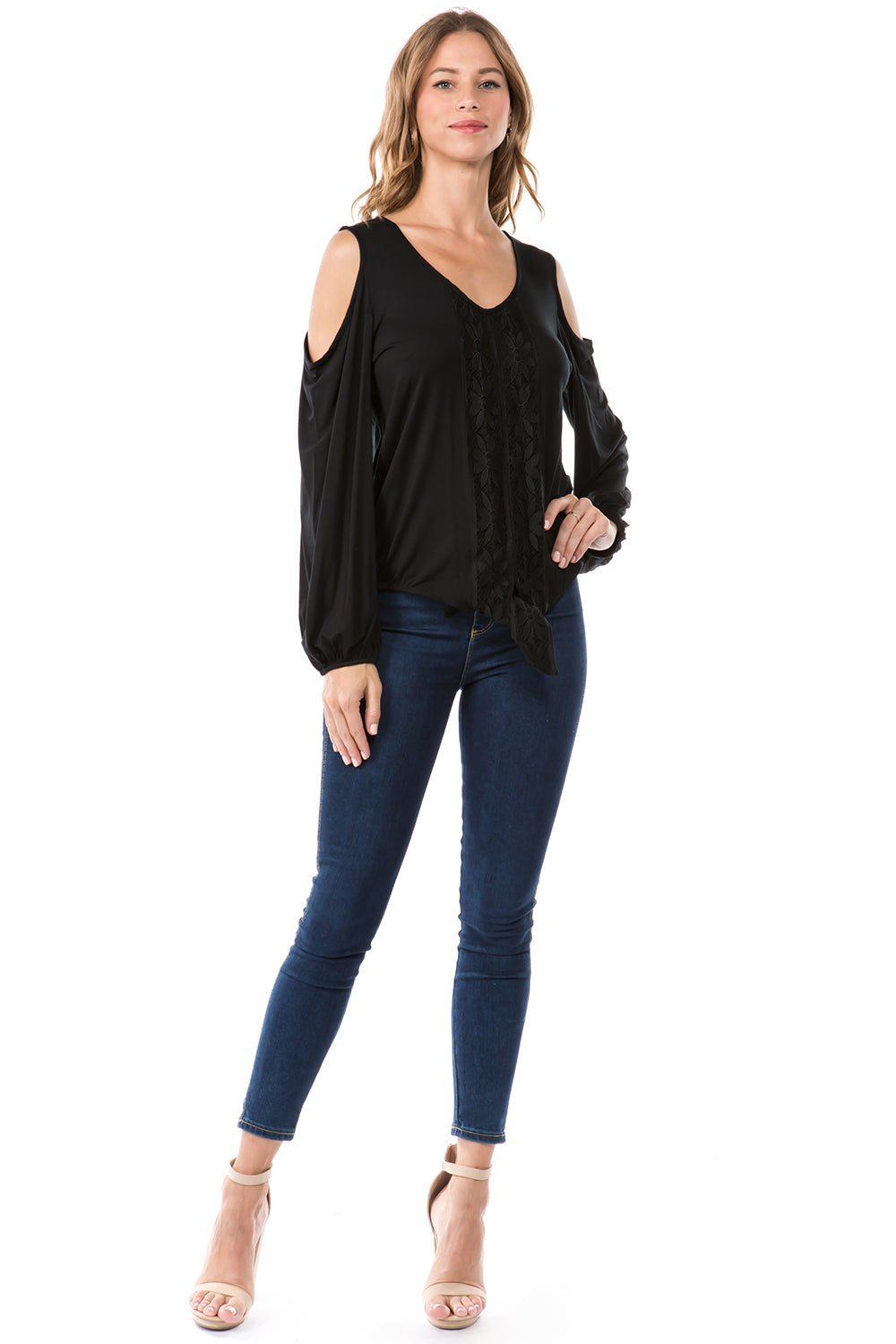 TIE FRONT TOP (BLACK)- CVT1532