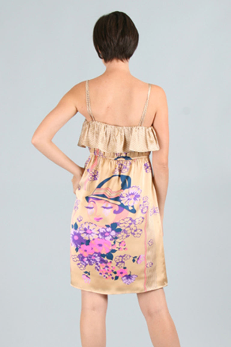 MONA MINI DRESS (TAUPE)-D6907