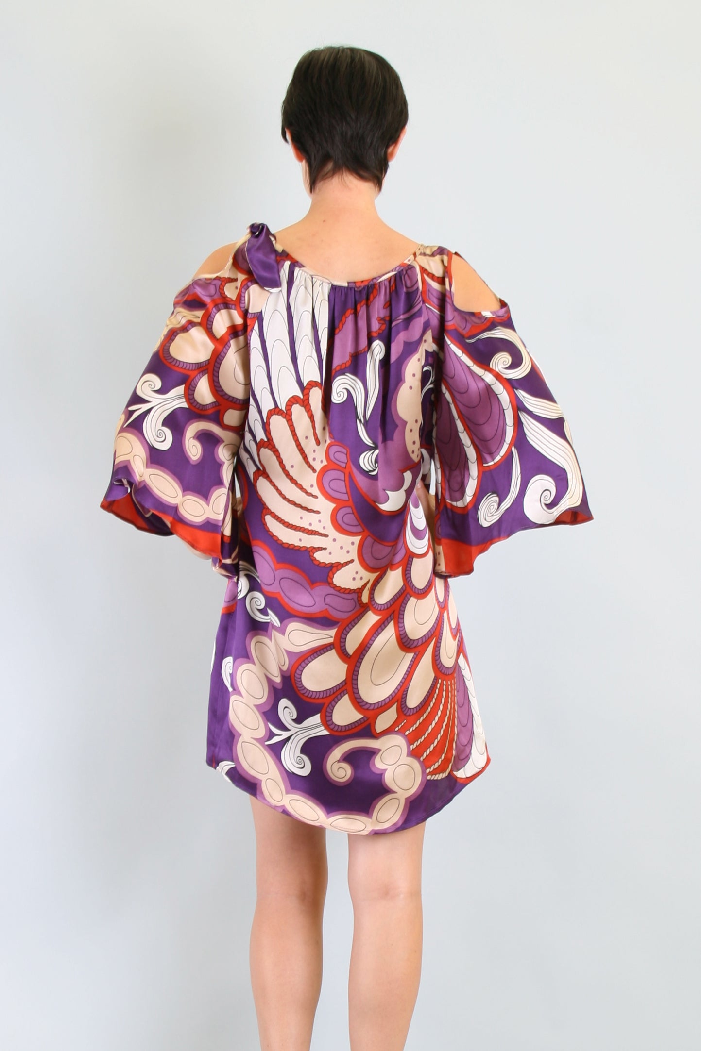 ZACK OPEN SHOULDER DRESS (PURPLE)-D7368