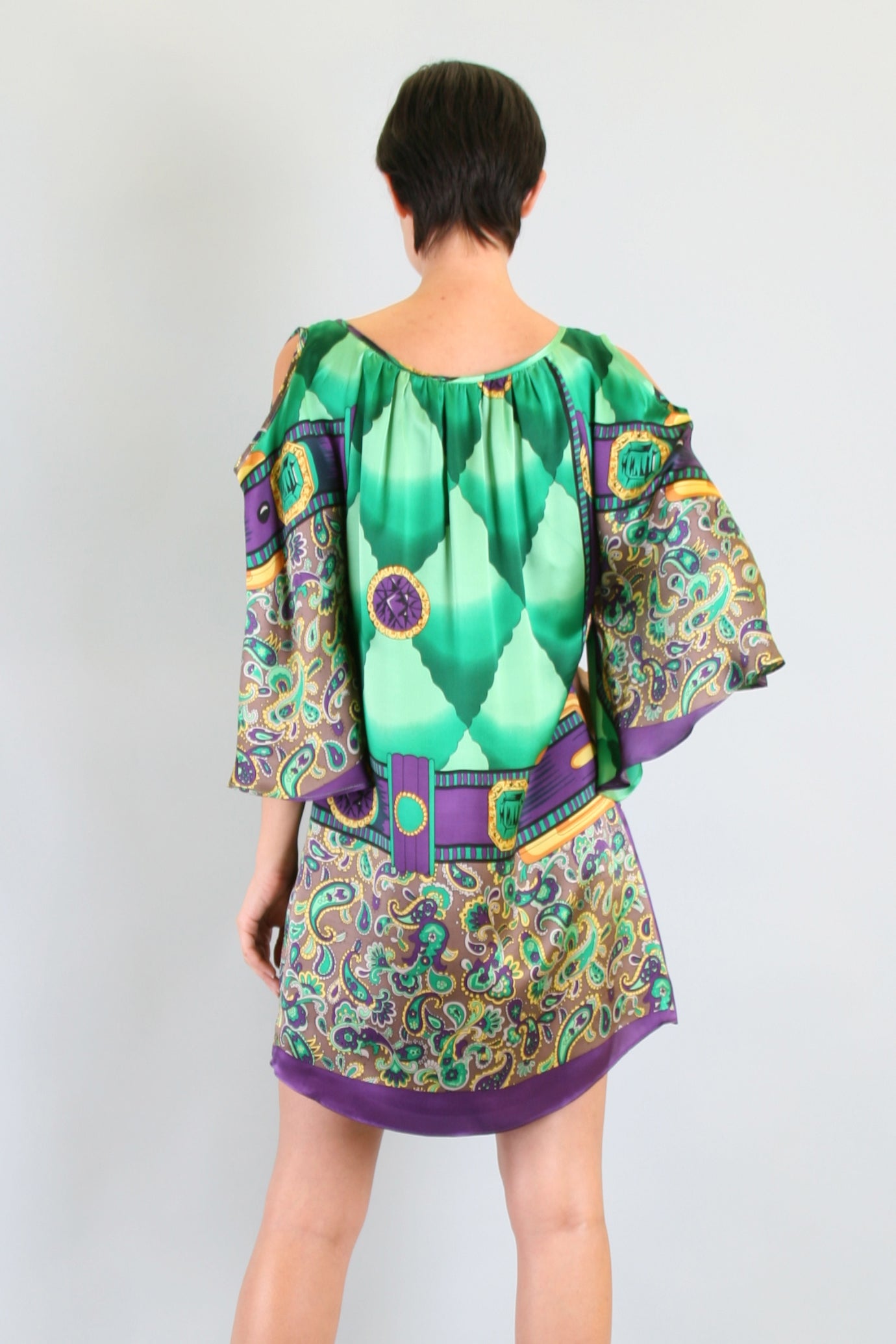 RUBY SMOCK DRESS (GREEN)- D7425