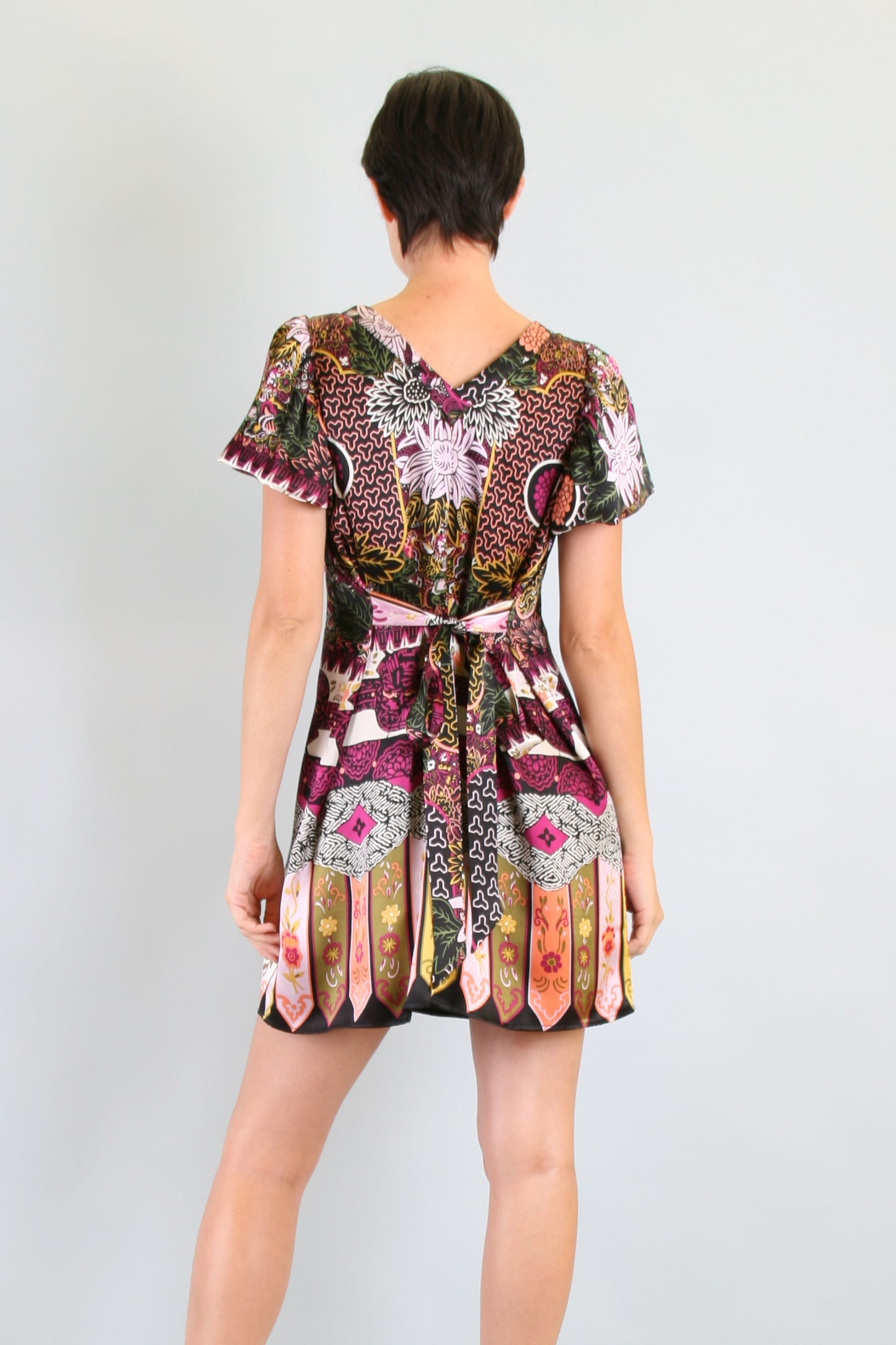 D7436 YUKI BUBBLE DRESS (MULTI)- D7436