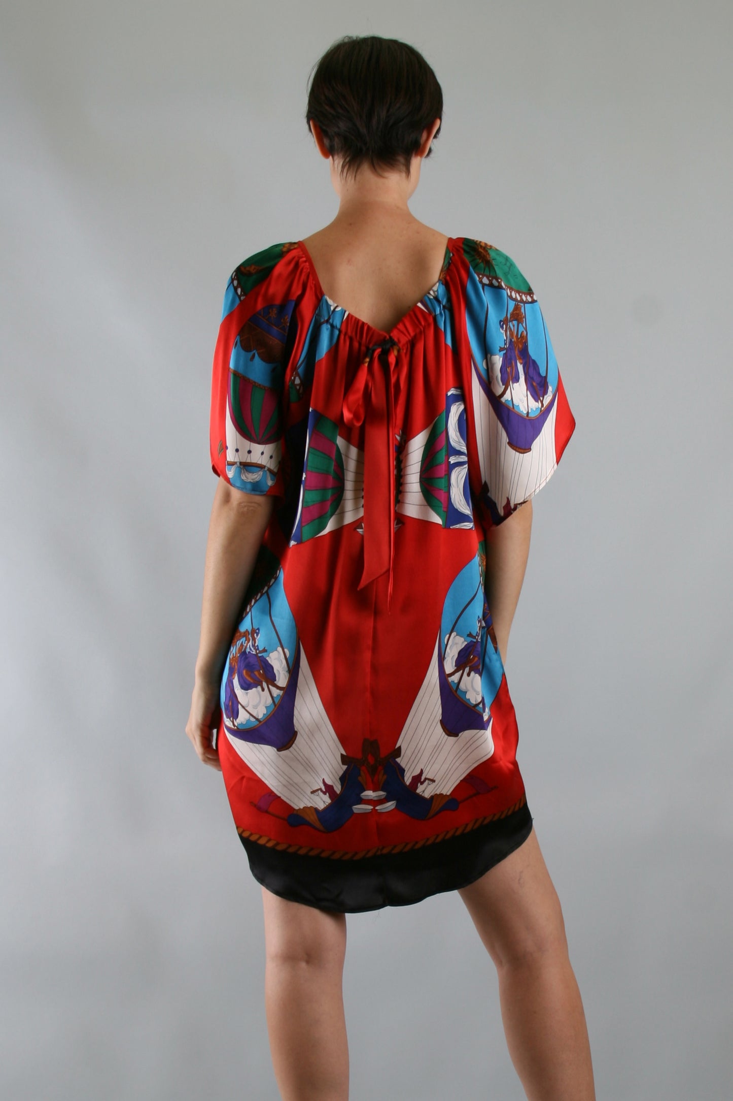 MARILYN SHORT SLEEVE DRESS (RED)-D7891