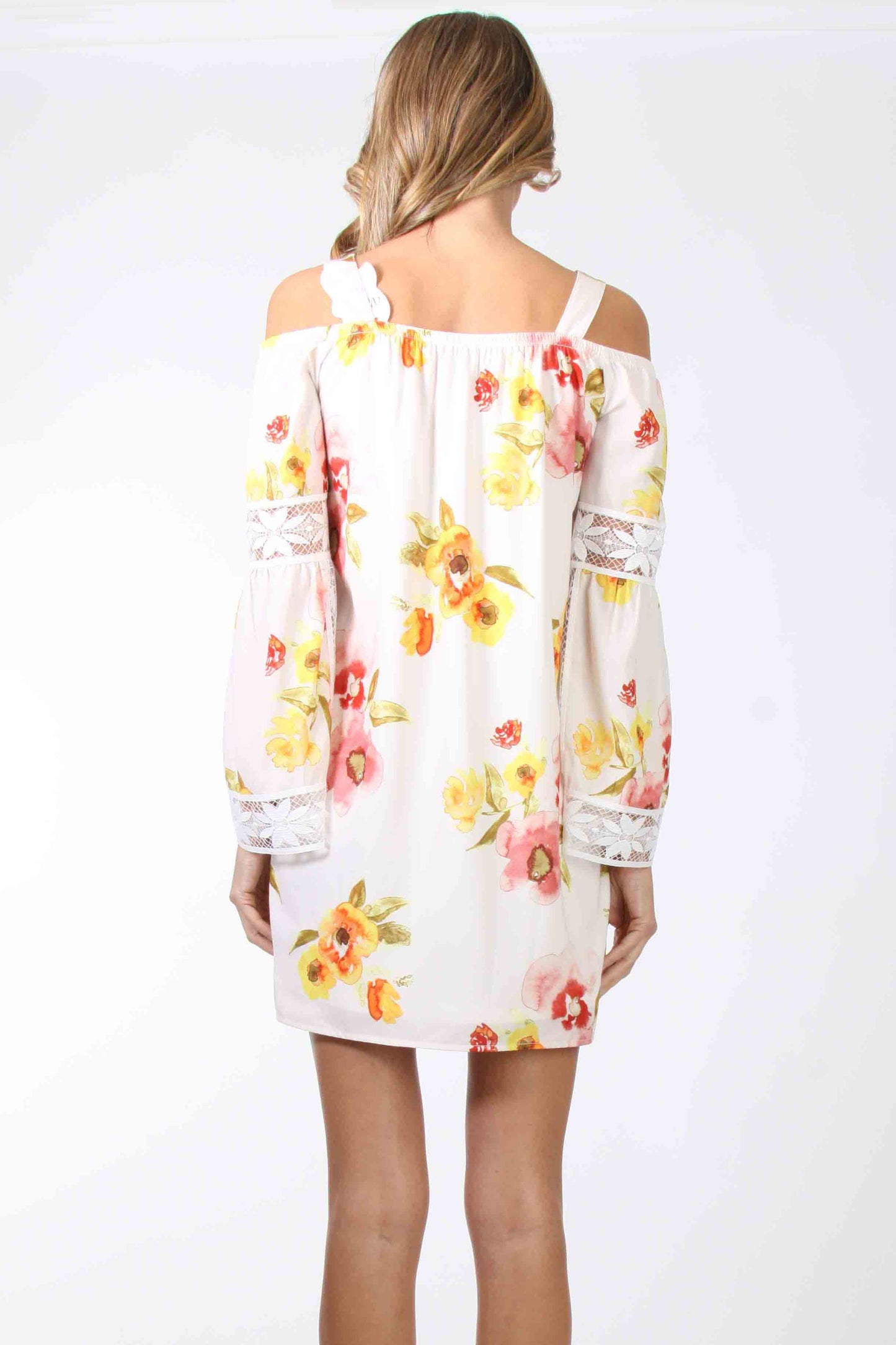 ROSELYN OPEN SHOULDER DRESS (ROSE)-D9589