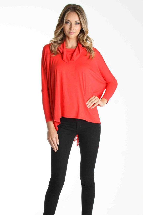 GENESSA PONCHO(DARK ORANGE)- VT1020