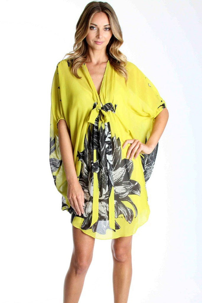 JANET CAFTAN DRESS (MUSTARD)- VD1034