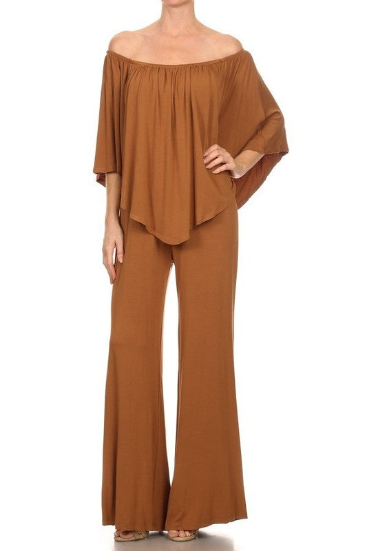 JILL STRAPLESS JUMPSUIT (Navy, Charcoal, Royal Blue, Dark Brown, L. Brown, Purple)- JD7152
