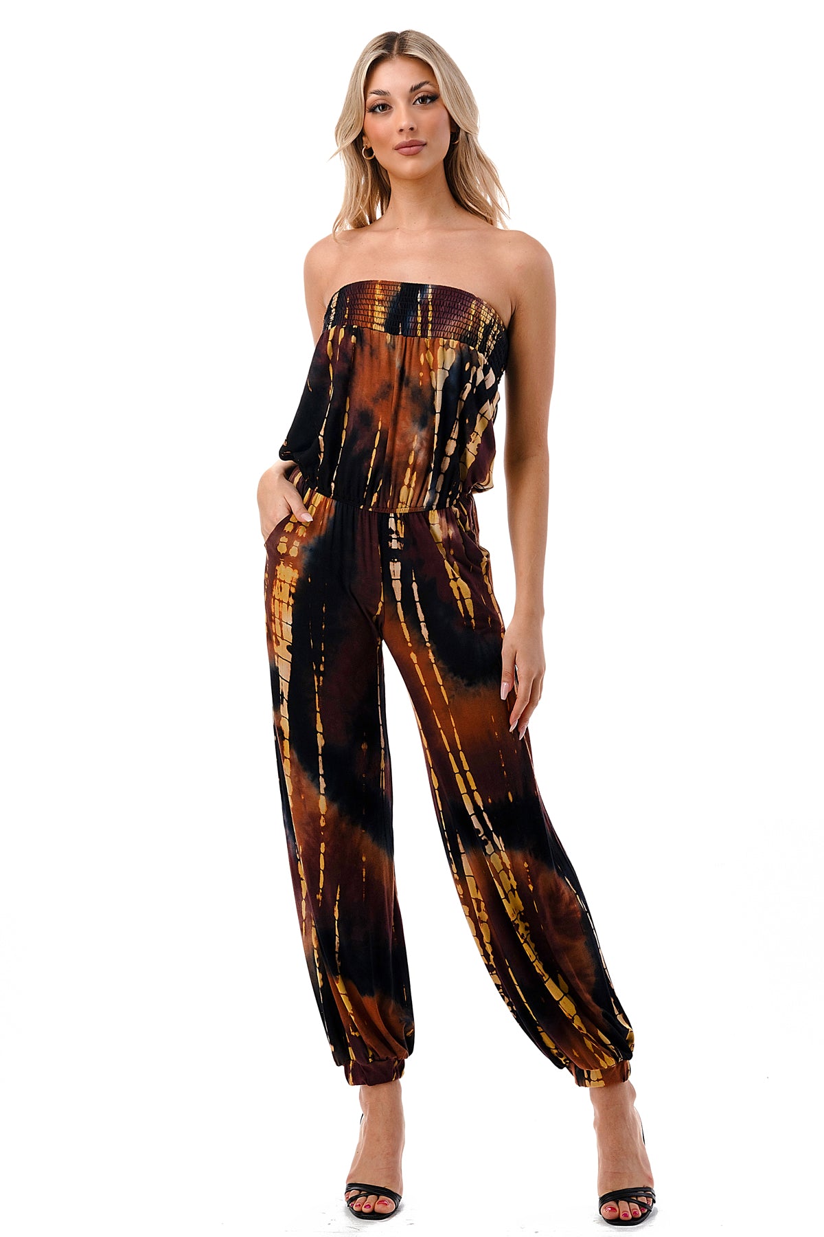 Claudia Jumpsuit (RUST BAMBOO)-JD8651