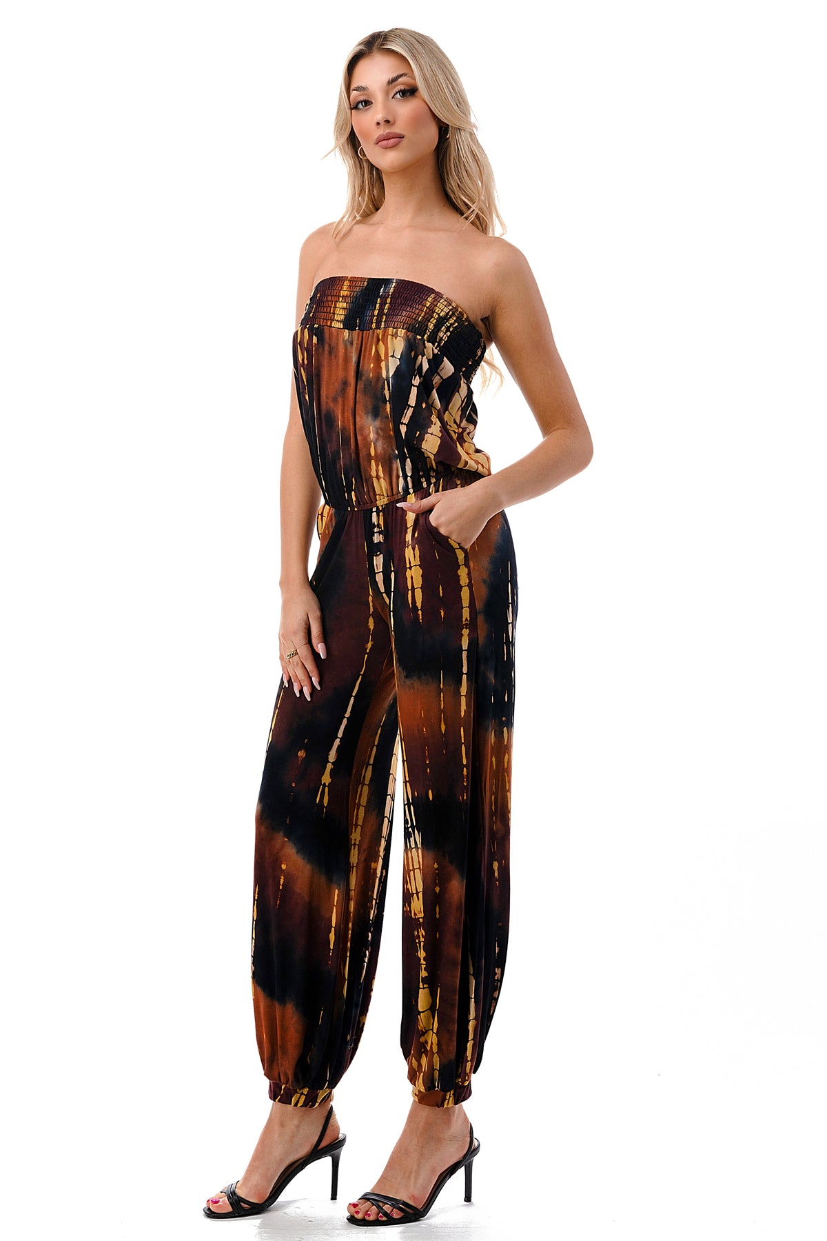 Claudia Jumpsuit (RUST BAMBOO)-JD8651
