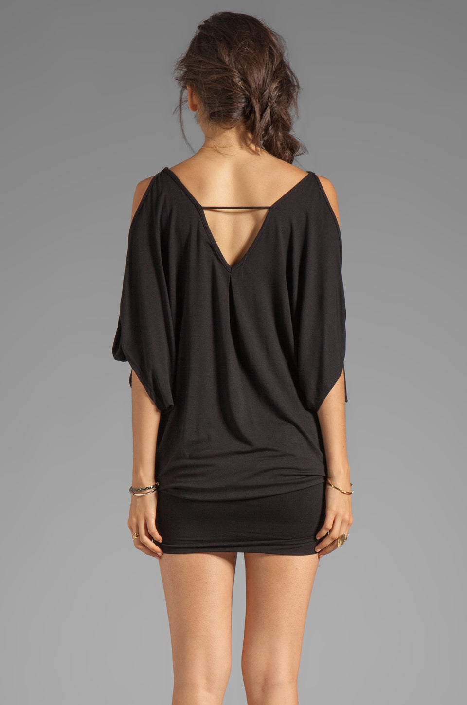 MIKKI BLOUSON DRESS (Black)-JD8182