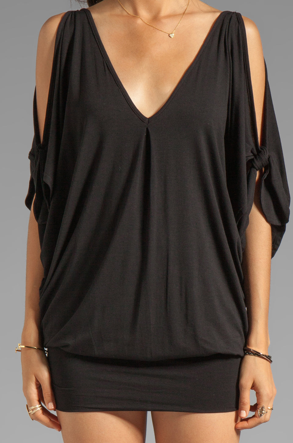 MIKKI BLOUSON DRESS (Black)-JD8182
