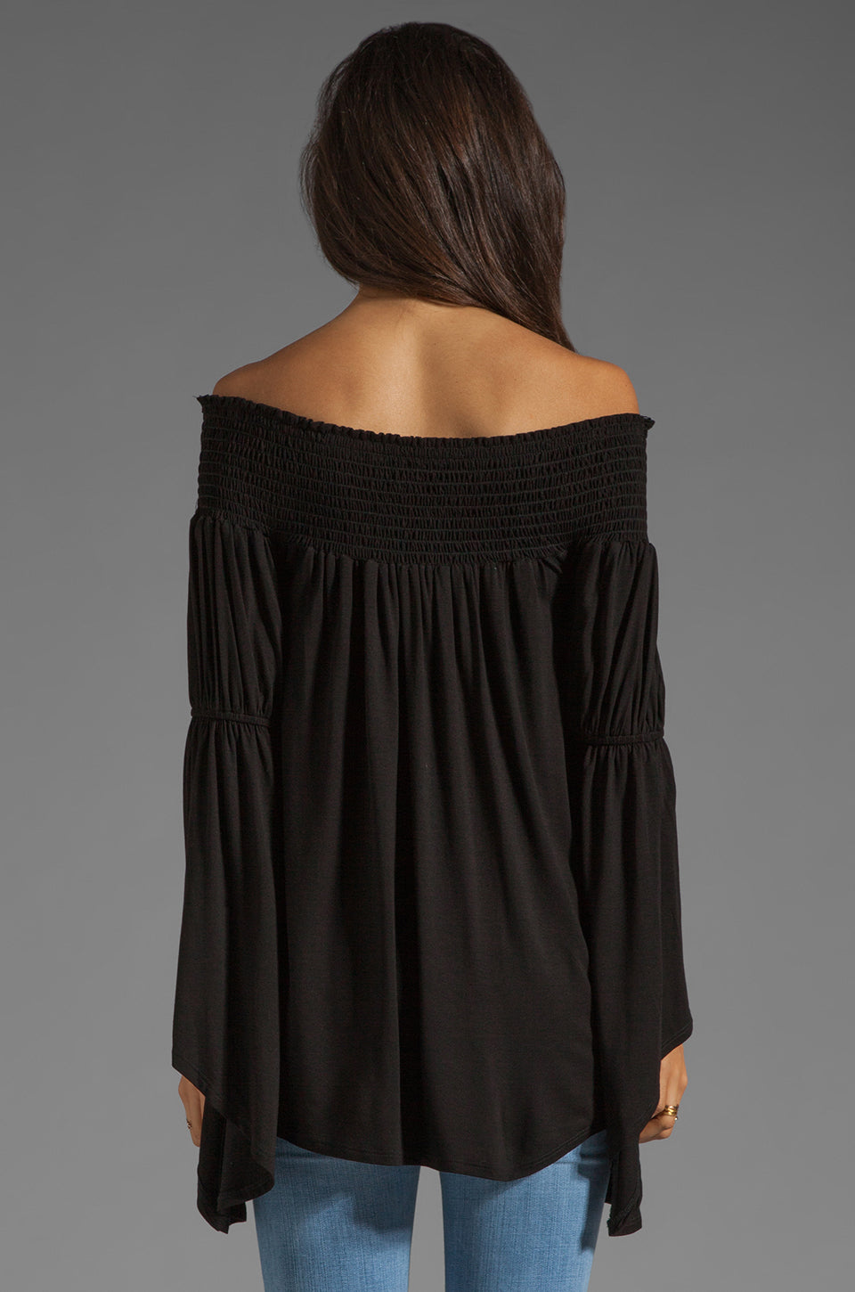 AUBREY OFF SHOULDER TOP (Black)-JT7510