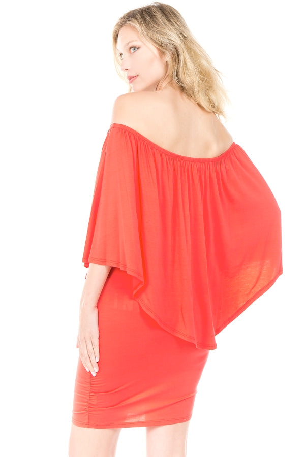 MINA CONVERTIBLE DRESS(DARK ORANGE, MELON, YELLOW, MAGENTA, CRAN BERRY)-JD7081