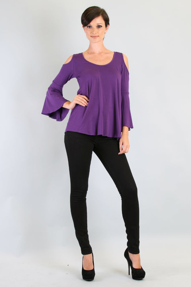 Brenda Bell Sleeve Top (PURPLE) -JT7365